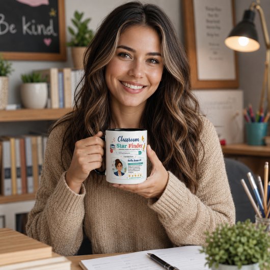 Farbige Lehrer-Spotlight-Würdigungsprofil Kaffeetasse