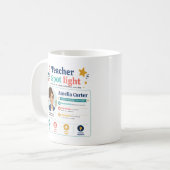 Farbige Lehrer-Spotlight-Würdigungsprofil Kaffeetasse (Vorderseite Links)