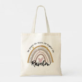Farbige Lehrerin Regenbogen-Klasse Geschenk Tragetasche (Rückseite)