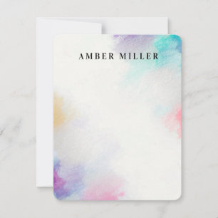 Farbige Leinwand Mitteilungskarte