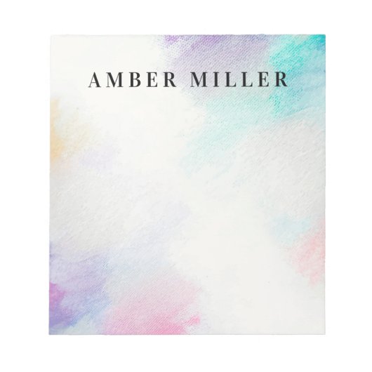 Farbige Leinwand Notizblock (Vorderseite)