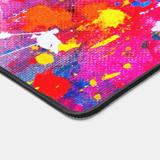 Farbige Leinwand Paint Spritzer Schreibtischunterlage (Ecke)