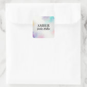 Farbige Leinwand Quadratischer Aufkleber (Tasche)
