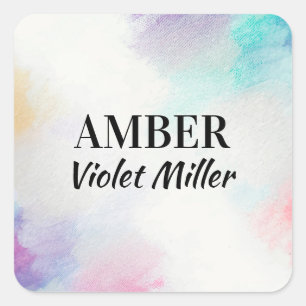 Farbige Leinwand Quadratischer Aufkleber