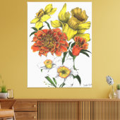 Farbige Leinwand von Daffodil, Marigold und Narcis (Insitu (Wohnzimmer))