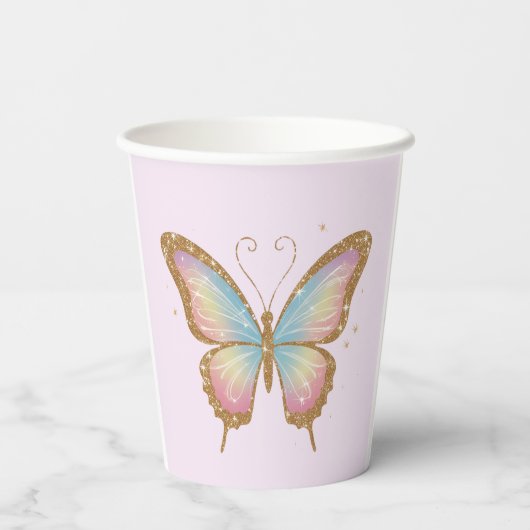 FARBIGE LEITUNGEN PAPPBECHER (Rückseite)