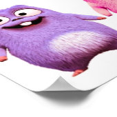 Farbige Lemminen und Grizzy Tabodi Kinder Poster (Ecke)