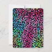 Farbige Leopard-Muster, Tierdruckmonogramm Mitteilungskarte (Rückseite)