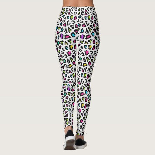 Farbige Leopard Print Leggings (Rückseite)