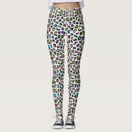Farbige Leopard Print Leggings