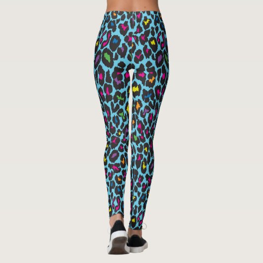 Farbige Leopard Print Leggings (Rückseite)