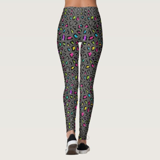 Farbige Leopard Print Leggings (Rückseite)
