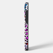 Farbige Leopard-Printwerbung iPhone Hülle (Linke Seite)