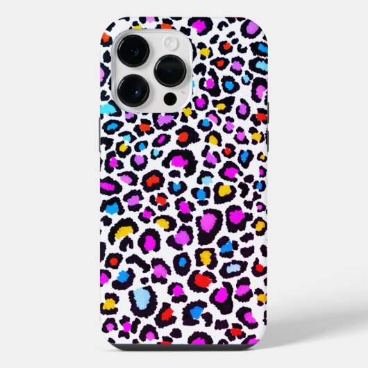 Farbige Leopard-Printwerbung iPhone Hülle (Rückseite)