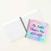 Farbige Leoparden Zurück zum Monogramm Nr. Notizblock (Innenseite)