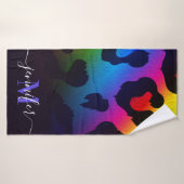 Farbige Leopardendrucke Badehandtuch (Badehandtuch)