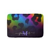 Farbige Leopardendrucke Badematte (Vorderseite)