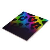 Farbige Leopardendrucke Fliese (Seite)