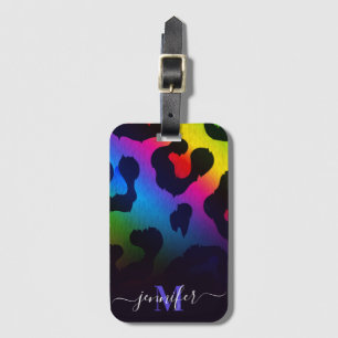 Farbige Leopardendrucke Gepäckanhänger