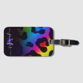 Farbige Leopardendrucke Gepäckanhänger (Vorderseite (Horizontal))