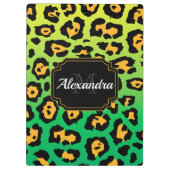 Farbige Leopardendrucke Klemmbrett (Rückseite)