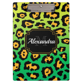 Farbige Leopardendrucke Klemmbrett