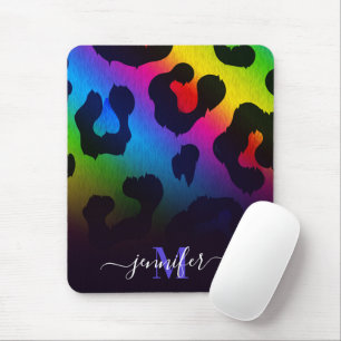 Farbige Leopardendrucke Mousepad