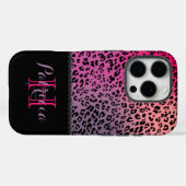 Farbige Leopardendrucke & schwarze Diamanten Case-Mate iPhone Hülle (Rückseite (Horizontal))