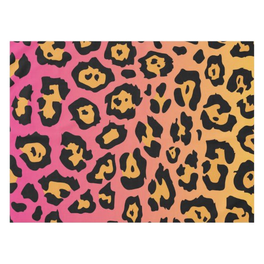 Farbige Leopardendrucke Tischdecke (Vorderseite (Horizontal))