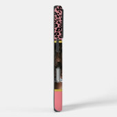 Farbige Leopardendruckkassette und Monogramm Case-Mate iPhone Hülle (Rückseite / Rechts)