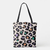 Farbige Leopardengestaltung und Hintergrunddruck Tasche (Rückseite)