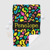 Farbige Leopardrucke Golfhandtuch (Insitu)