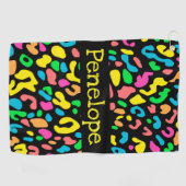 Farbige Leopardrucke Golfhandtuch (Horizontal)