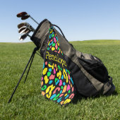 Farbige Leopardrucke Golfhandtuch (Gras)