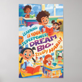 Farbige Lernposter für Kinder Poster
