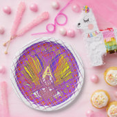 Farbige Letter-A-Logo-Teller Pappteller (Party)