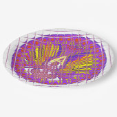 Farbige Letter-A-Logo-Teller Pappteller (Schrägansicht)