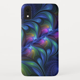 Farbige Leuchtende Abstrakte Blaue Rosa Grüne Frak Case-Mate iPhone Hülle