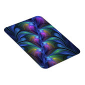 Farbige Leuchtende Abstrakte Blaue Rosa Grüne Frak Magnet (Rechte Seite)