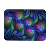 Farbige Leuchtende Abstrakte Blaue Rosa Grüne Frak Magnet (Horizontal)