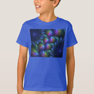 Farbige Leuchtende Abstrakte Blaue Rosa Grüne Frak T-Shirt