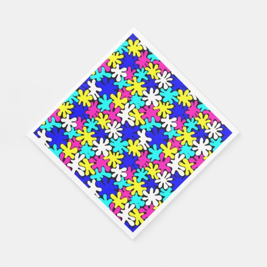 Farbige Leuchtpunkte Serviette (Ecke)