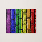 Farbige LGBT-Regenbogenwand Puzzle (Horizontal)