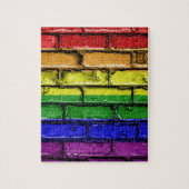 Farbige LGBT-Regenbogenwand Puzzle (Vertikal)