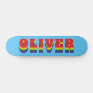 Farbige LGBTQ-Regenbogen-Gay Pride-Flag-Individuel Skateboard