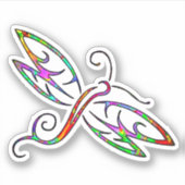 Farbige Libelle Aufkleber (Vorderseite)