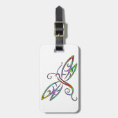 Farbige Libelle Gepäckanhänger (Vorderseite vertikal)