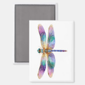 Farbige Libelle – Irisierende Naturkunst Magnet (Vorderseite/Rückseite)