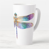 Farbige Libelle – Irisierende Naturkunst Milchtasse (Rechte Ecke)