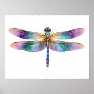 Farbige Libelle – Irisierende Naturkunst Poster
